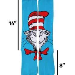 Elope The Cat In The Hat | Knee High Costume Socks -Cheap Halloween Store the cat in the hat knee high costume socks alt 2
