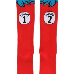 Elope Thing 1 & 2 Costume Socks For Adults -Cheap Halloween Store thing 1 2 costume adult socks alt 3
