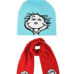 Nanjing Sylva International Trading Co. Ltd Thing 1 & 2 Winter Hat & Scarf Kit For Adults 7 Nanjing Sylva International Trading Co. Ltd Thing 1 & 2 Winter Hat & Scarf Kit For Adults -Cheap Halloween Store thing 12 winter hat scarf kit alt 3