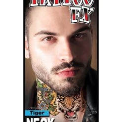 Tinsley Transfers Neck Tiger Tattoo