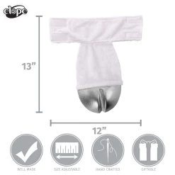 Elope Silver Unicorn Costume Back Hooves 9 Elope Silver Unicorn Costume Back Hooves -Cheap Halloween Store unicorn costume back hooves silver alt 4