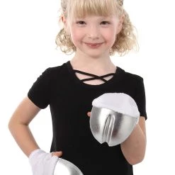 Elope Silver Unicorn Costume Front Hooves -Cheap Halloween Store unicorn costume front hooves silver alt 2