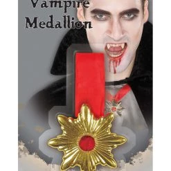 Seasons (HK) Ltd. Vampire Gold Medallion Costume Necklace