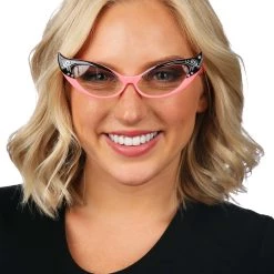 Elope Pink/Clear Vintage Cat Eyes Glasses