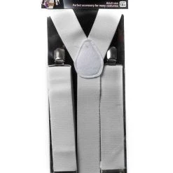 Forum Novelties, Inc Adult White Suspenders