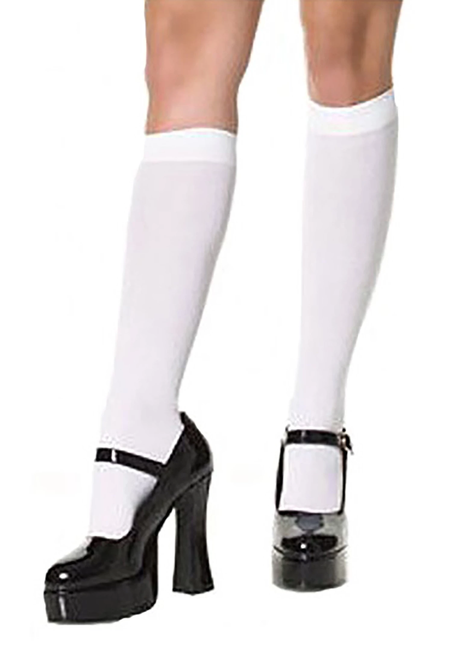 Leg Avenue White Knee High Stockings 1 Leg Avenue White Knee High Stockings