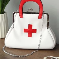 Fushengyuan Industry CO., White Nurse Costume Accessory Purse