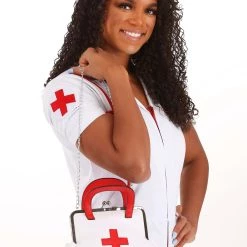Fushengyuan Industry CO., White Nurse Costume Accessory Purse -Cheap Halloween Store white nurse purse alt 2