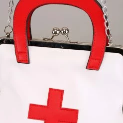 Fushengyuan Industry CO., White Nurse Costume Accessory Purse -Cheap Halloween Store white nurse purse alt 4