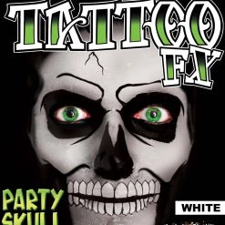 Tinsley Transfers White Party Skull Tattoo Kit