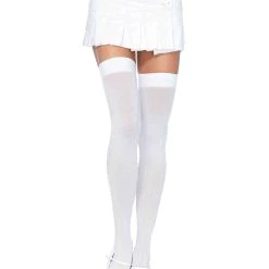 Leg Avenue White Thigh High Stockings