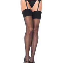 Leg Avenue Women's Black Garter Tights
