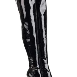 Dongguan Pei Feng Shoes Co., Ltd. Black Patent Over The Knee Boots For Women -Cheap Halloween Store womens black patent over the knee boots alt 2