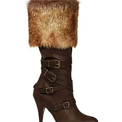 Ellie Fur Trimmed Viking Boots For Women