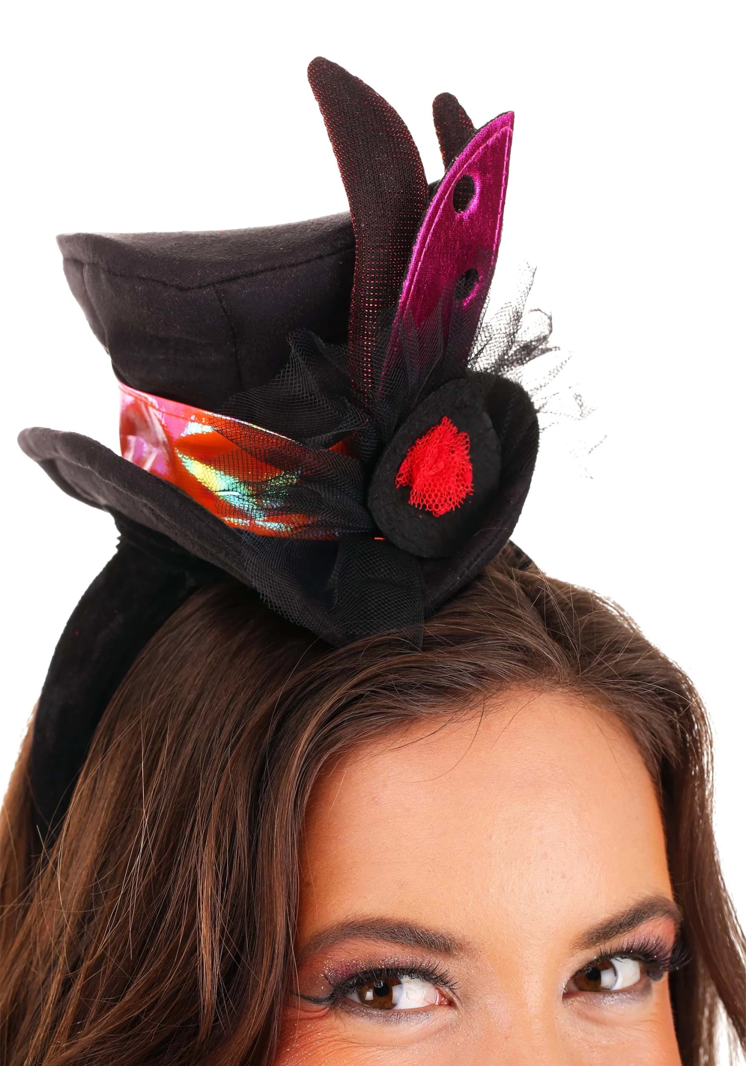Elope Ladybug Cocktail Mini Top Hat For Women 3 Elope Ladybug Cocktail Mini Top Hat For Women - Image 3