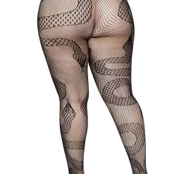 Leg Avenue Women's Snake Plus Size Net Tights -Cheap Halloween Store womens plus size snake net tights alt 4