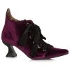 Ellie Purple Velvet Witch Booties For Women