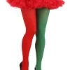 NINGBO PARTYCRAZE COSTUME CO.,LTD. Red And Green Tights For Women