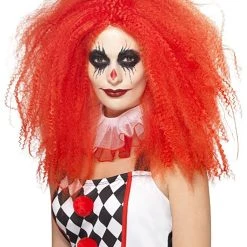 Smiffys Women's Red Crimped Clown Wig