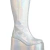 Ellie Women's Silver Holographic Galactic Boots