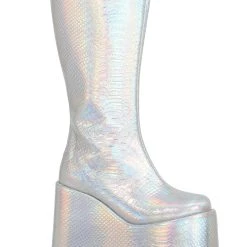 Ellie Women's Silver Holographic Galactic Boots