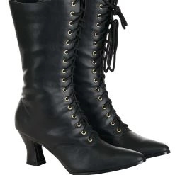 Dongguan Pei Feng Shoes Co., Ltd. Women's Victorian Heeled Boots -Cheap Halloween Store womens victorian boots alt 2