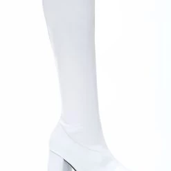 Ellie Women's White Gogo Costume Boots