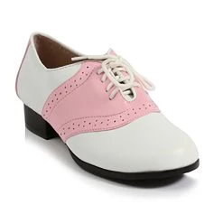 Ellie Women's White Pink Saddle Shoes